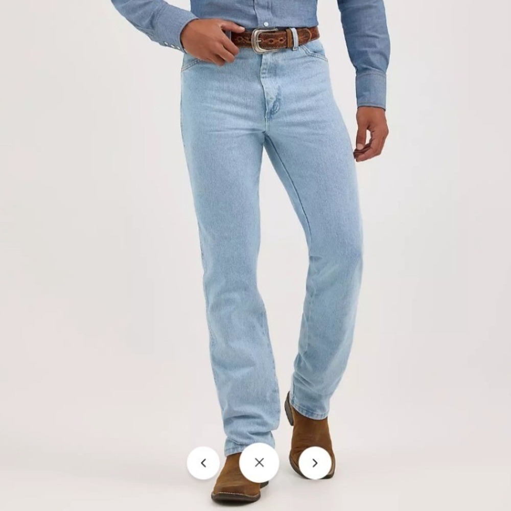 New Wrangler Cowboy Cut Jeans Men 29x32 Slim Fit Light Blue Denim Western 936GBH